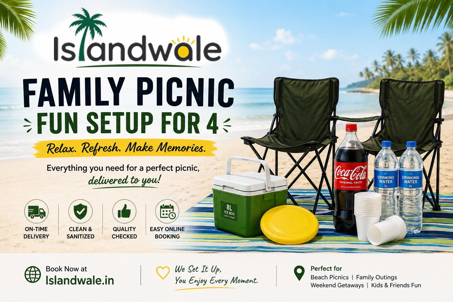 Family Picnic Fun Setup for 4